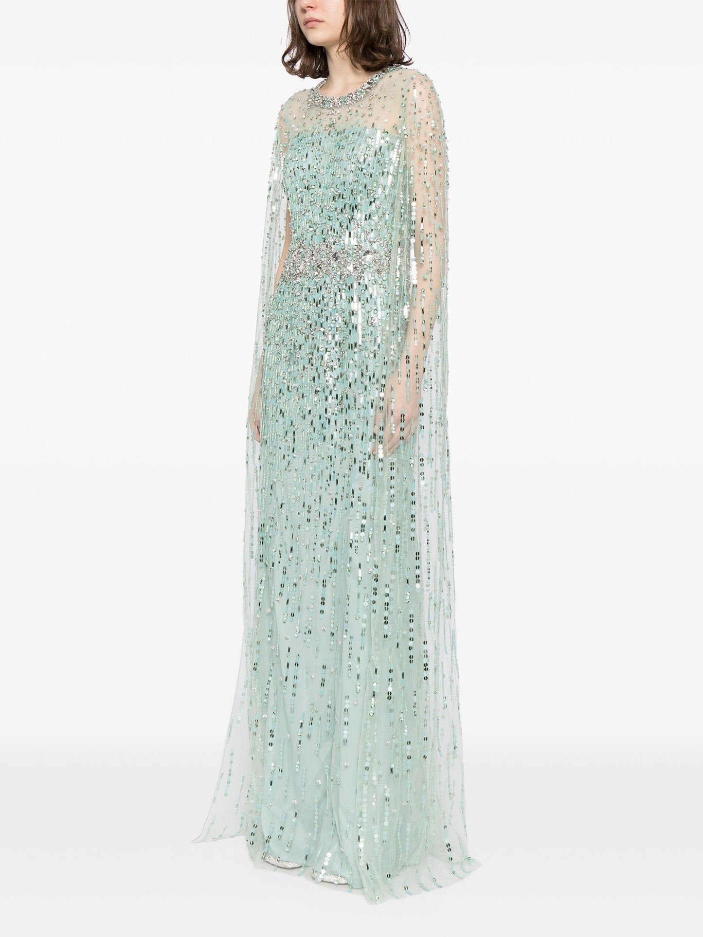 Jenny Packham Lux crystal-embellished Sequinned Gown | iBrandZone