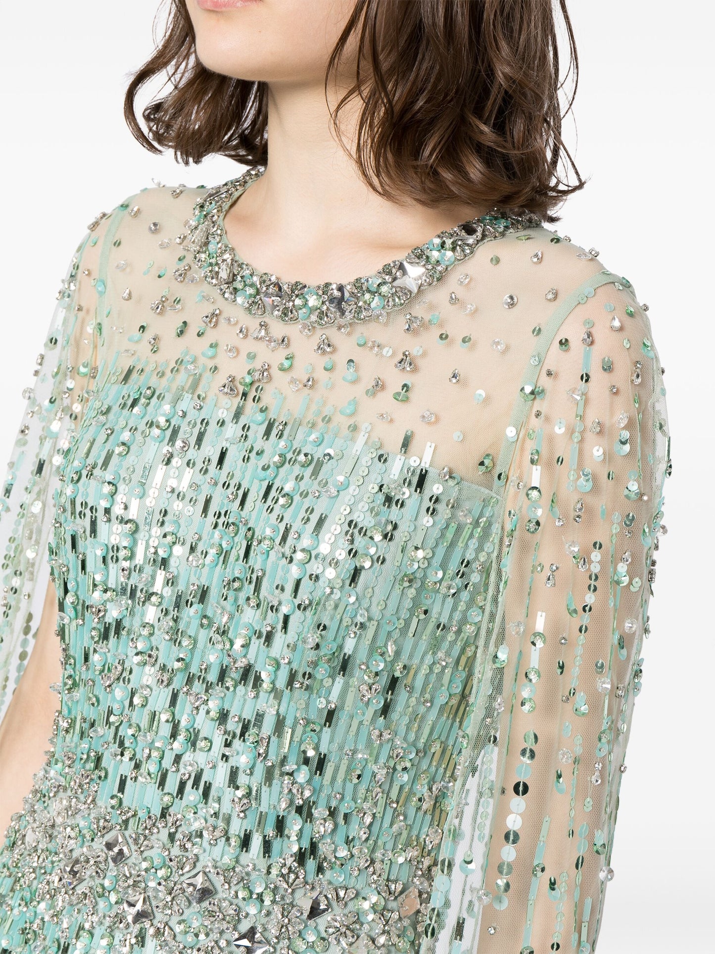 Jenny Packham Lux crystal-embellished Sequinned Gown | iBrandZone
