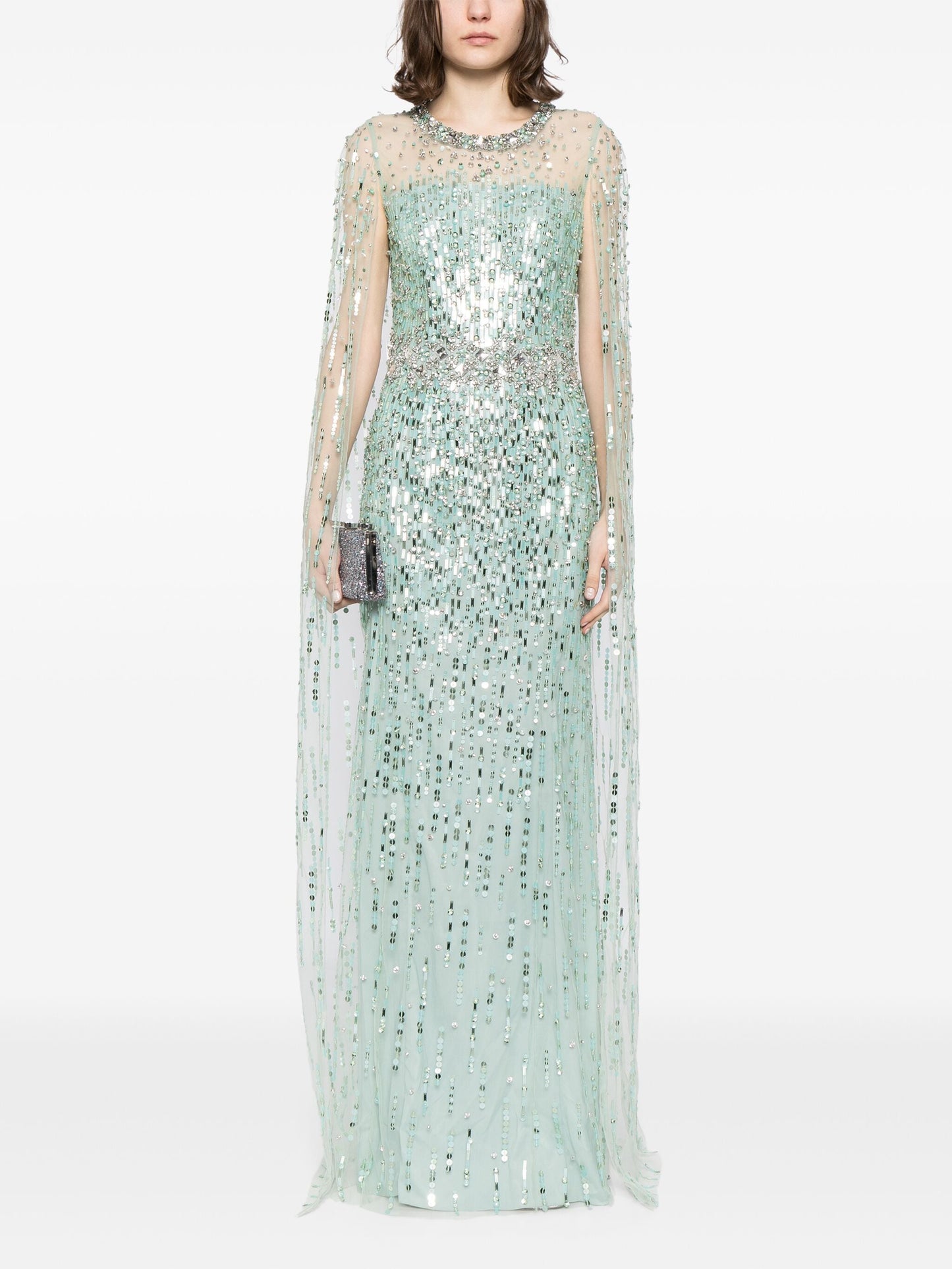 Jenny Packham Lux crystal-embellished Sequinned Gown | iBrandZone