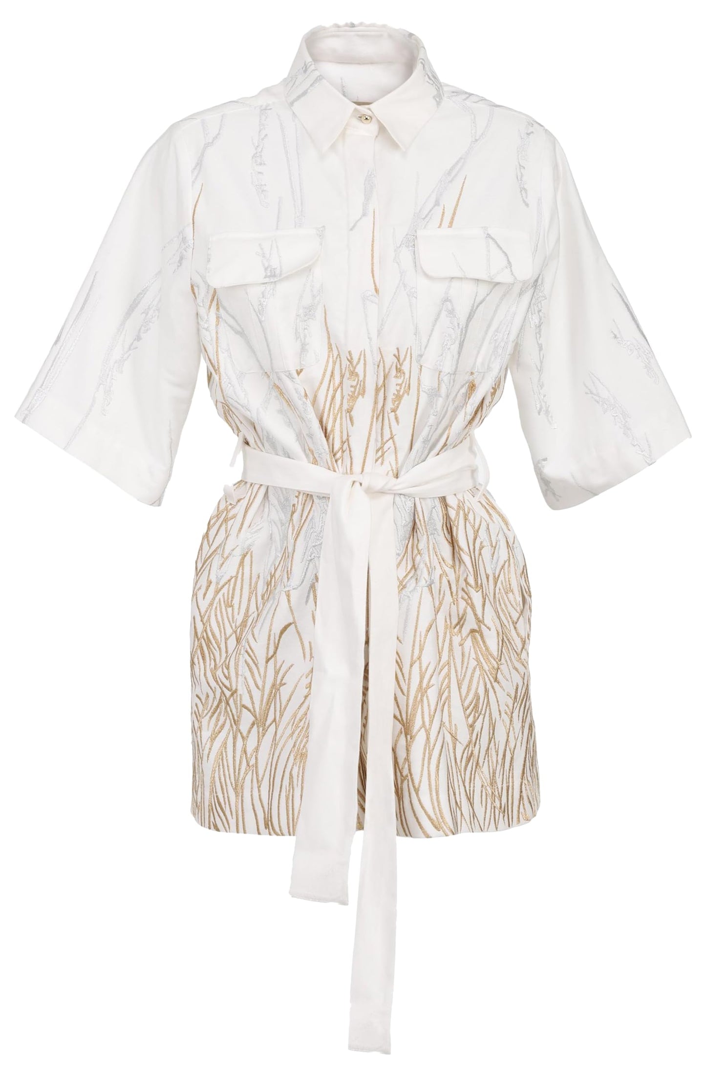 Arboreal Embroidered Cotton Jumpsuit