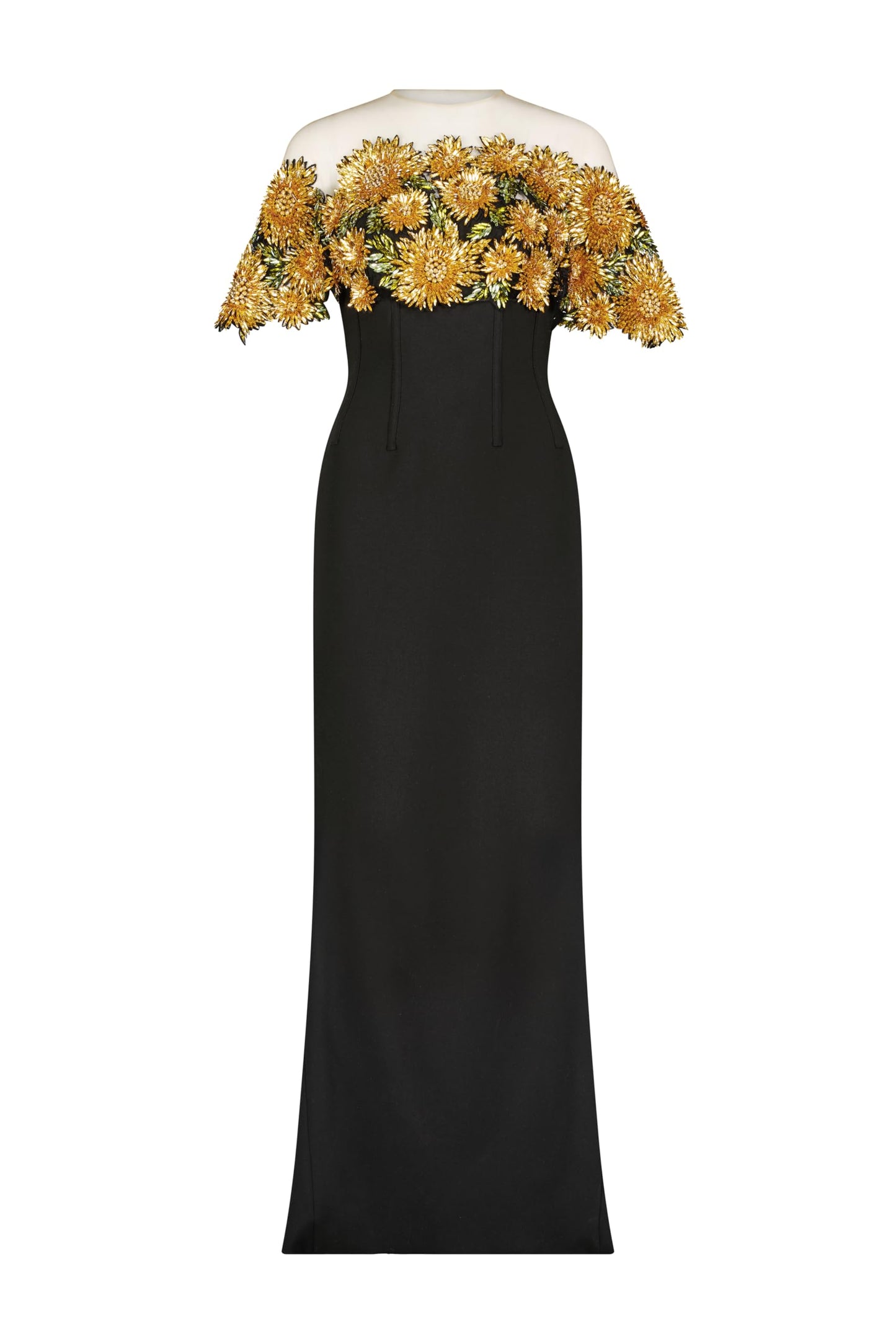 Floral Embroidered Bodice Dress