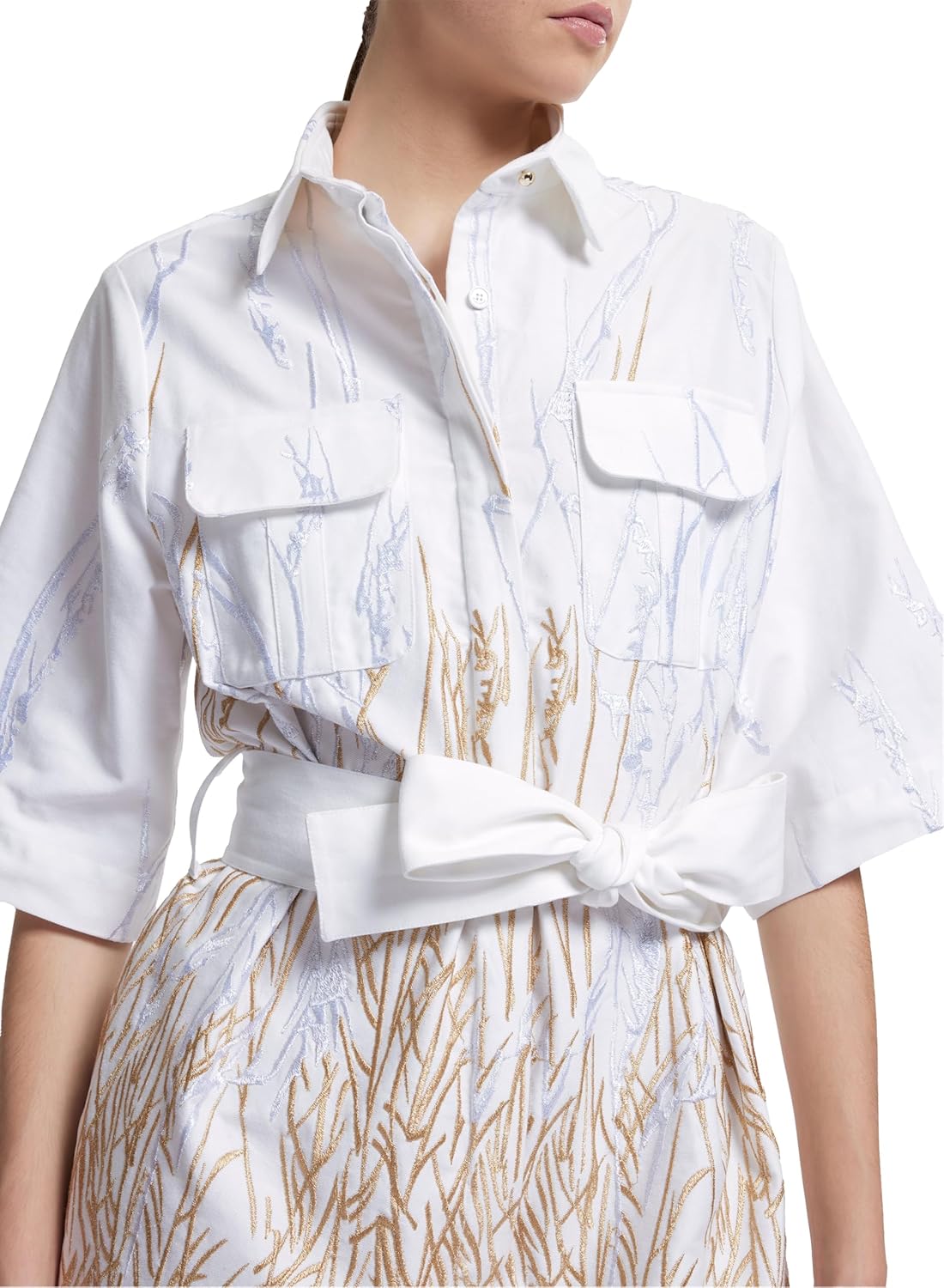 Arboreal Embroidered Cotton Jumpsuit