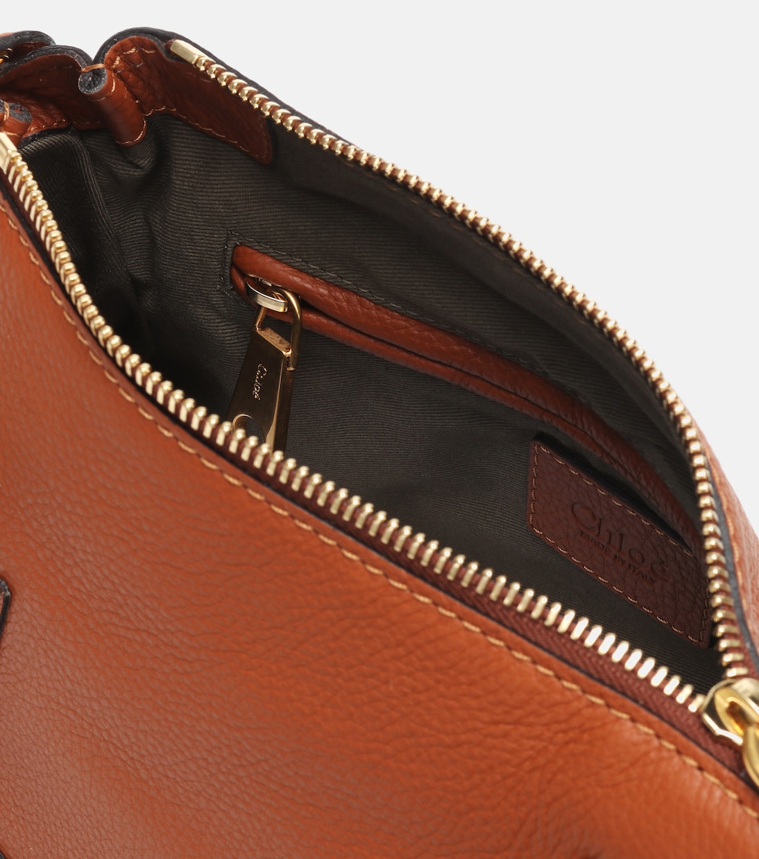 Marcie Small leather tote in brown - Chloe | iBrandZone