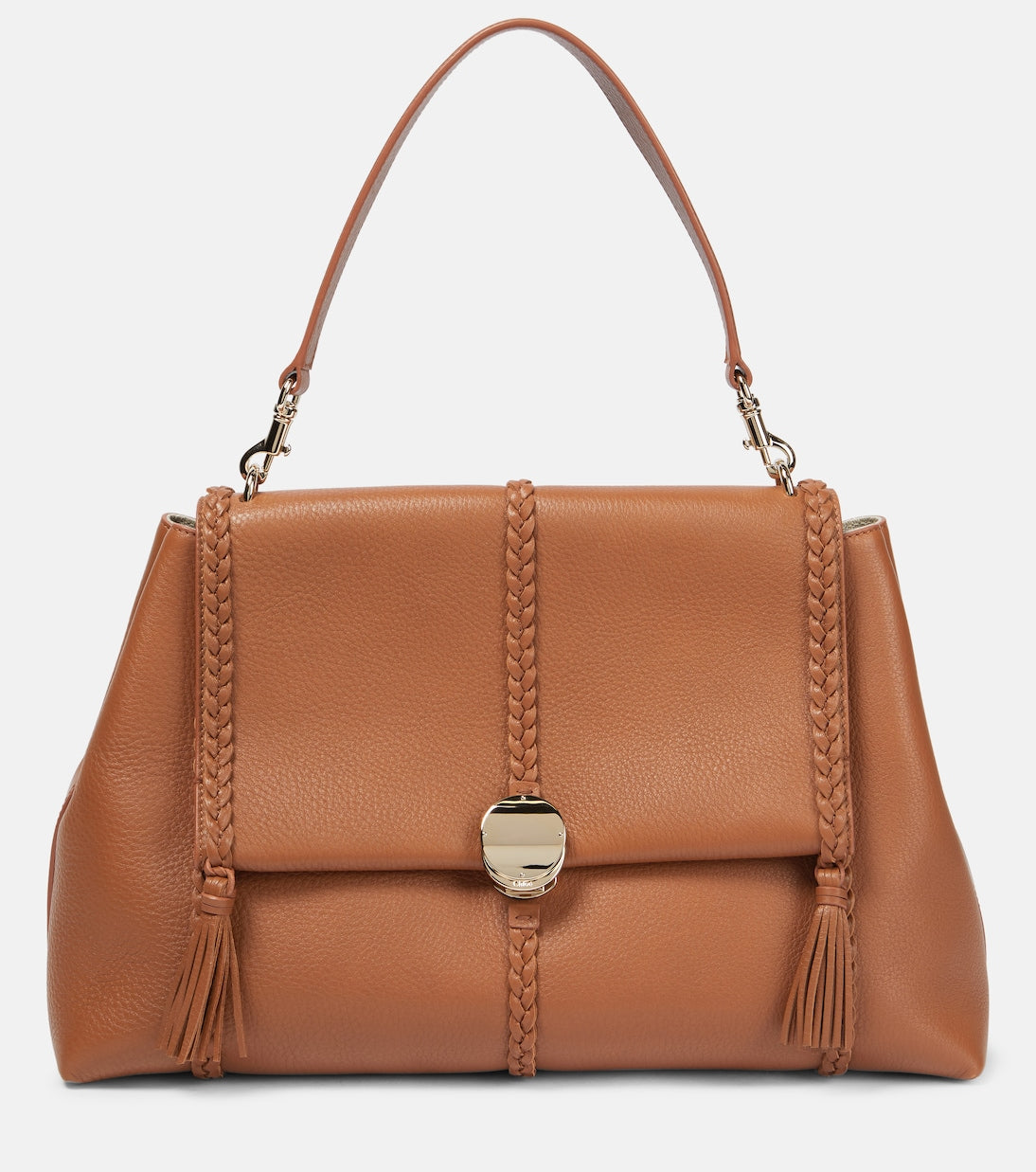 Penelope Large leather shoulder bag in brown - Chloe | iBrandZone