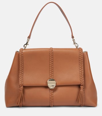 Penelope Large leather shoulder bag in brown - Chloe | iBrandZone