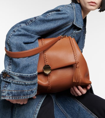 Penelope Large leather shoulder bag in brown - Chloe | iBrandZone