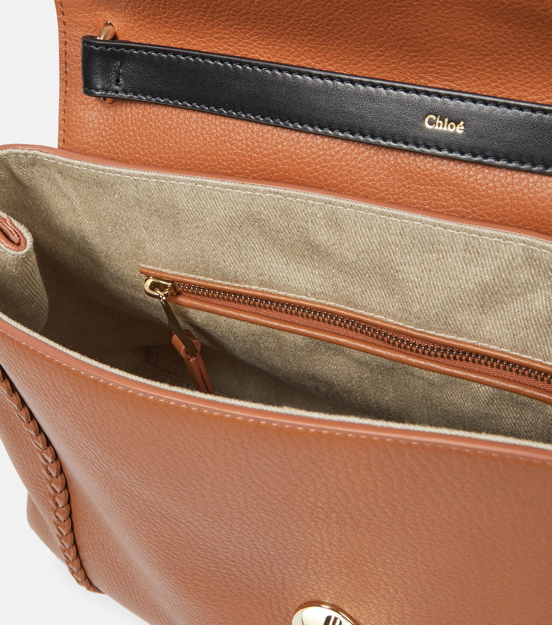 Penelope Large leather shoulder bag in brown - Chloe | iBrandZone