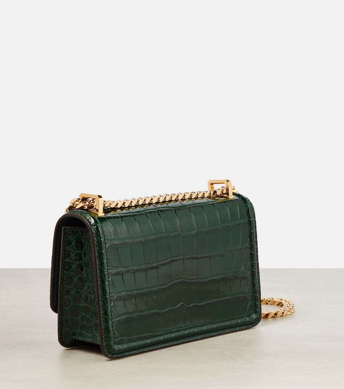 TB Small croc-effect shoulder bag in green - Burberry | iBrandZone
