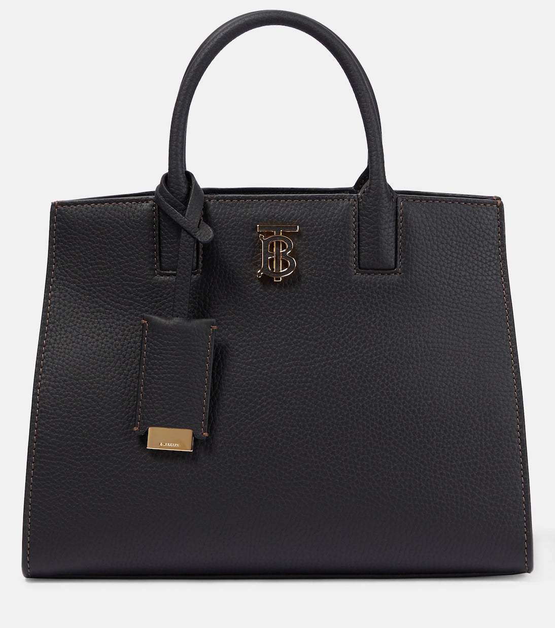 Frances Mini leather tote bag in black - Burberry | iBrandZone