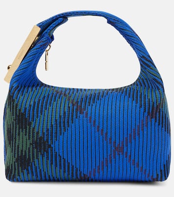 Small jacquard tote bag in blue - Burberry | iBrandZone