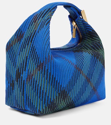 Small jacquard tote bag in blue - Burberry | iBrandZone