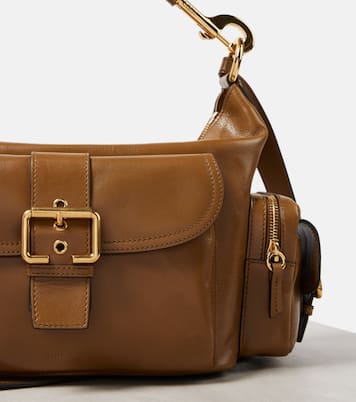 Small leather camera bag in Dark Khaki - Chloe | iBrandZone