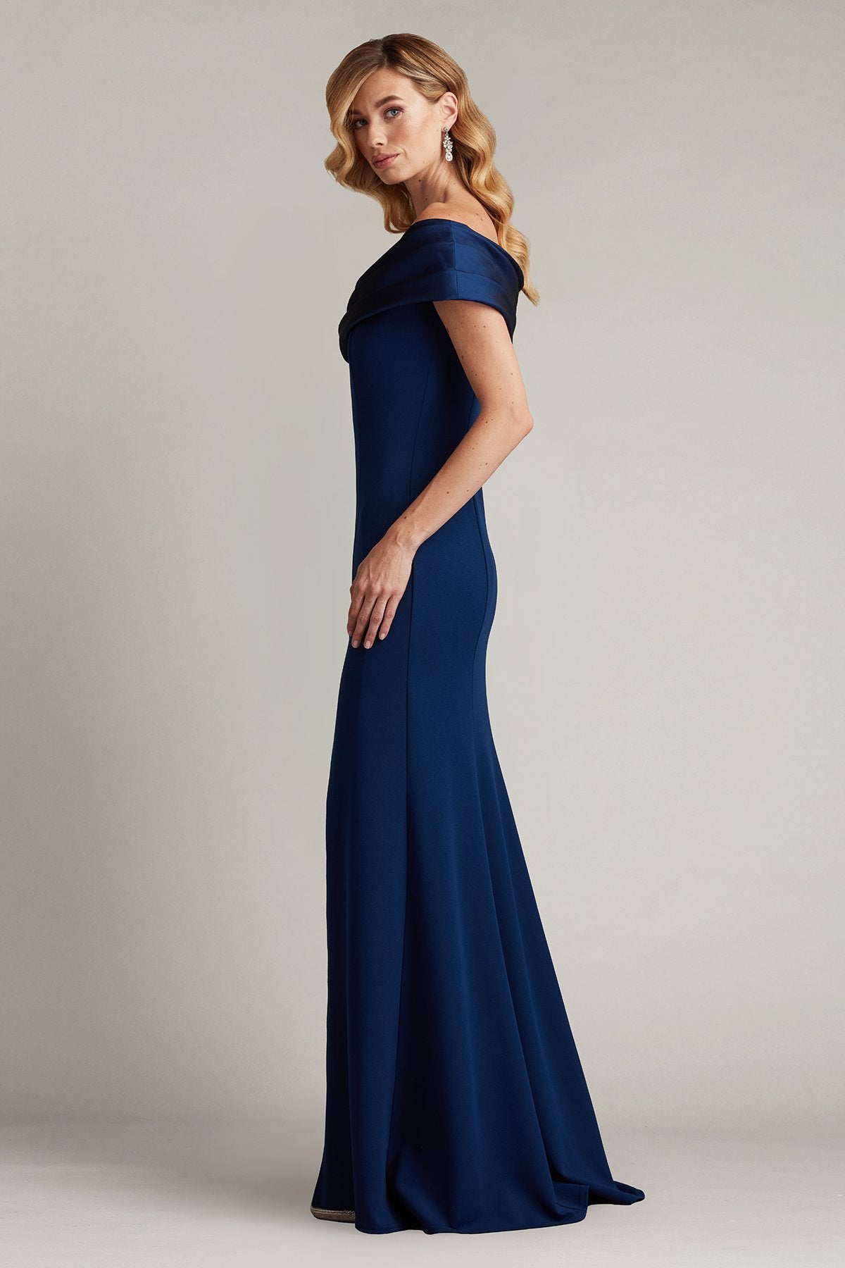Dalton Two-Tone Off-Shoulder Gown by Tadashi Shoji - iBrandZone
