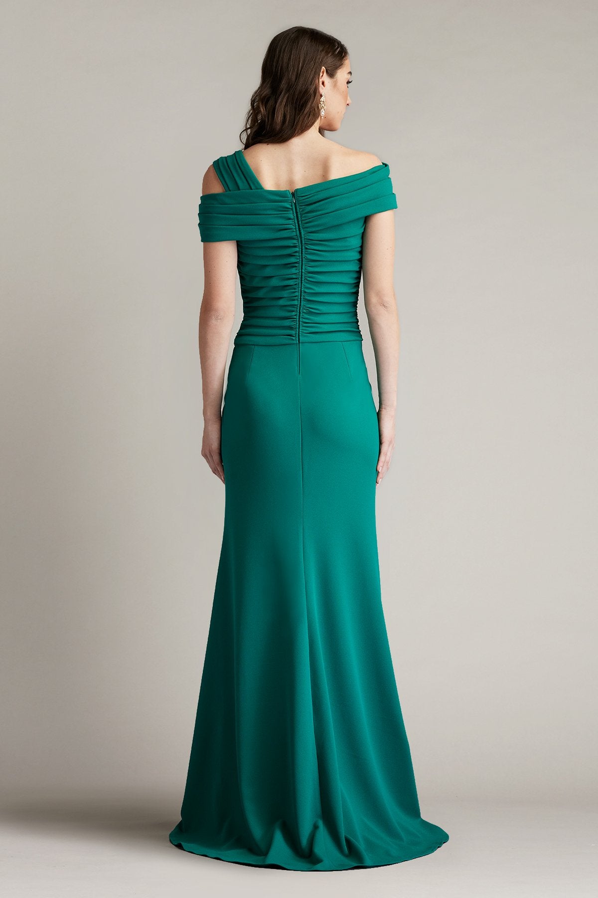 Denali Asymmetric Twist-Knot Gown by Tadashi Shoji - iBrandZone