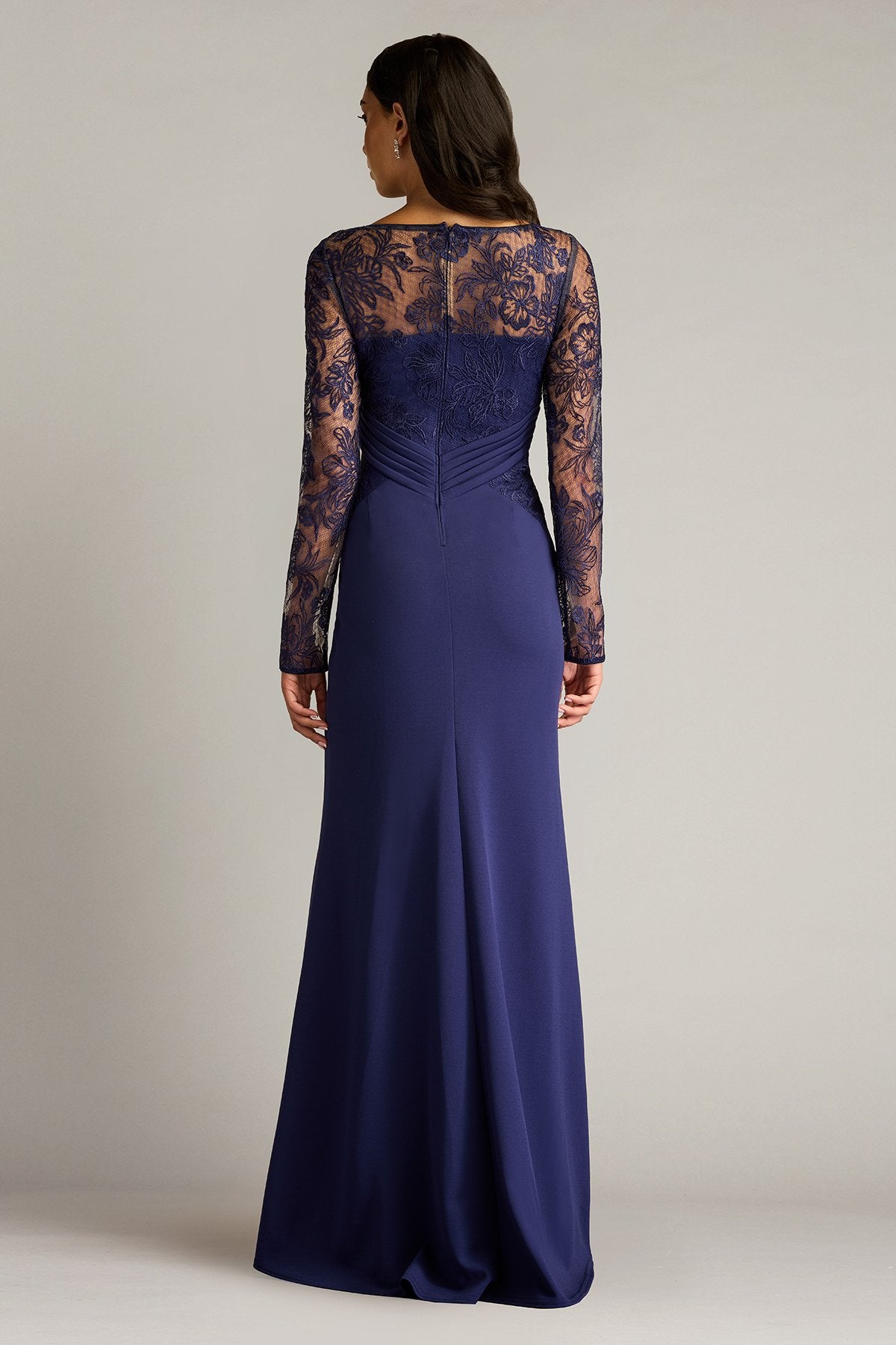 Ravina Embroidered Illusion Gown by Tadashi Shoji - iBrandZone