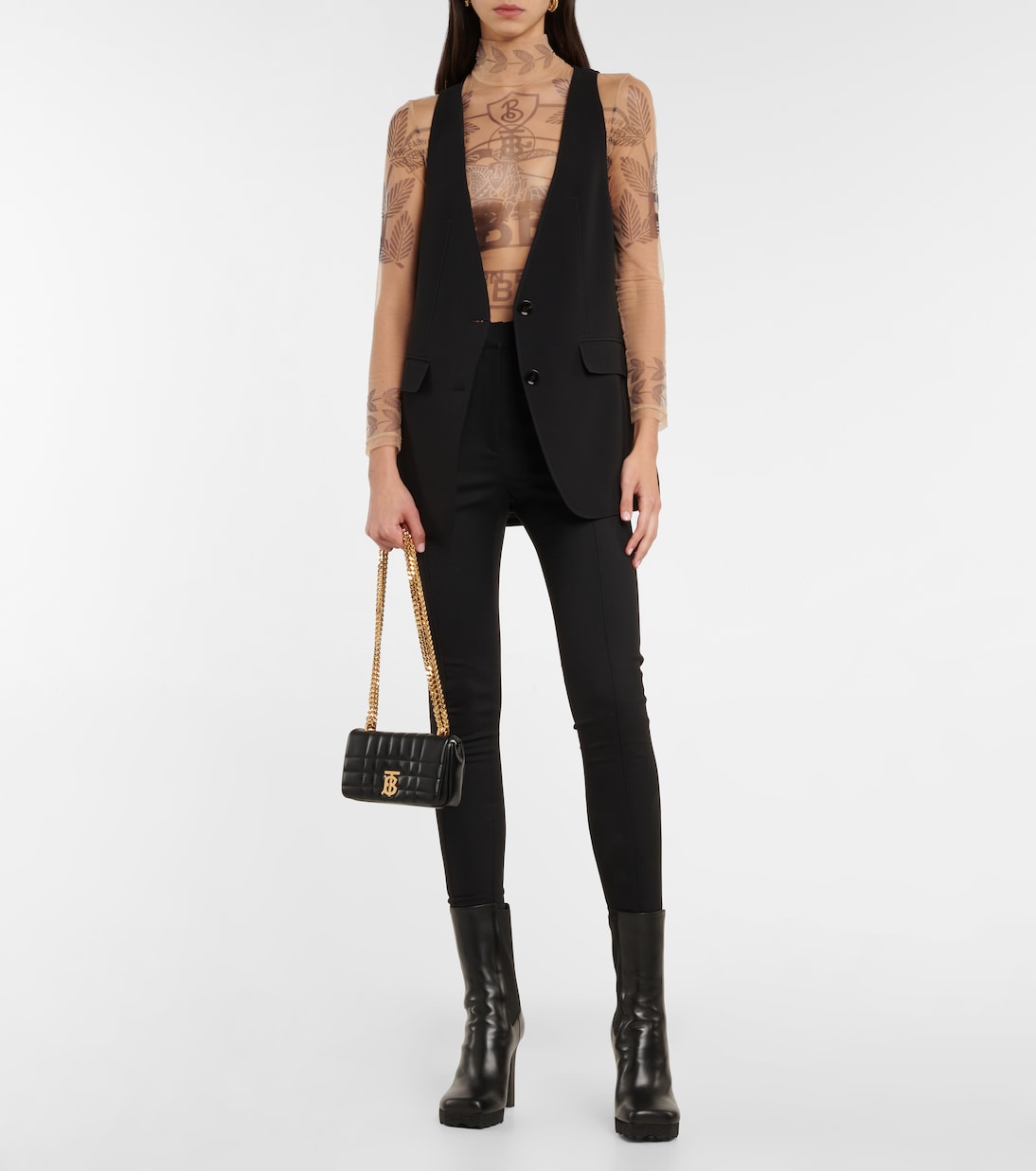 Lola Mini leather shoulder bag in black - Burberry | iBrandZone