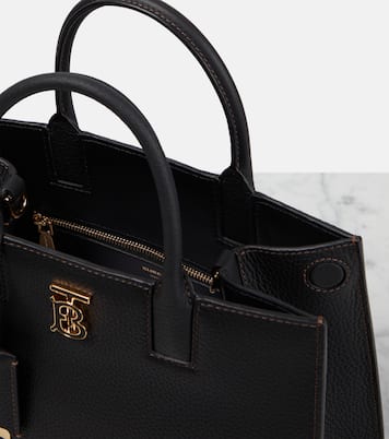Frances Mini leather tote bag in black - Burberry | iBrandZone
