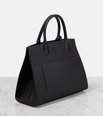 Frances Mini leather tote bag in black - Burberry | iBrandZone