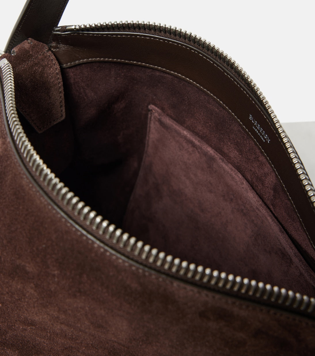 Knight Medium suede shoulder bag in brown - Burberry
