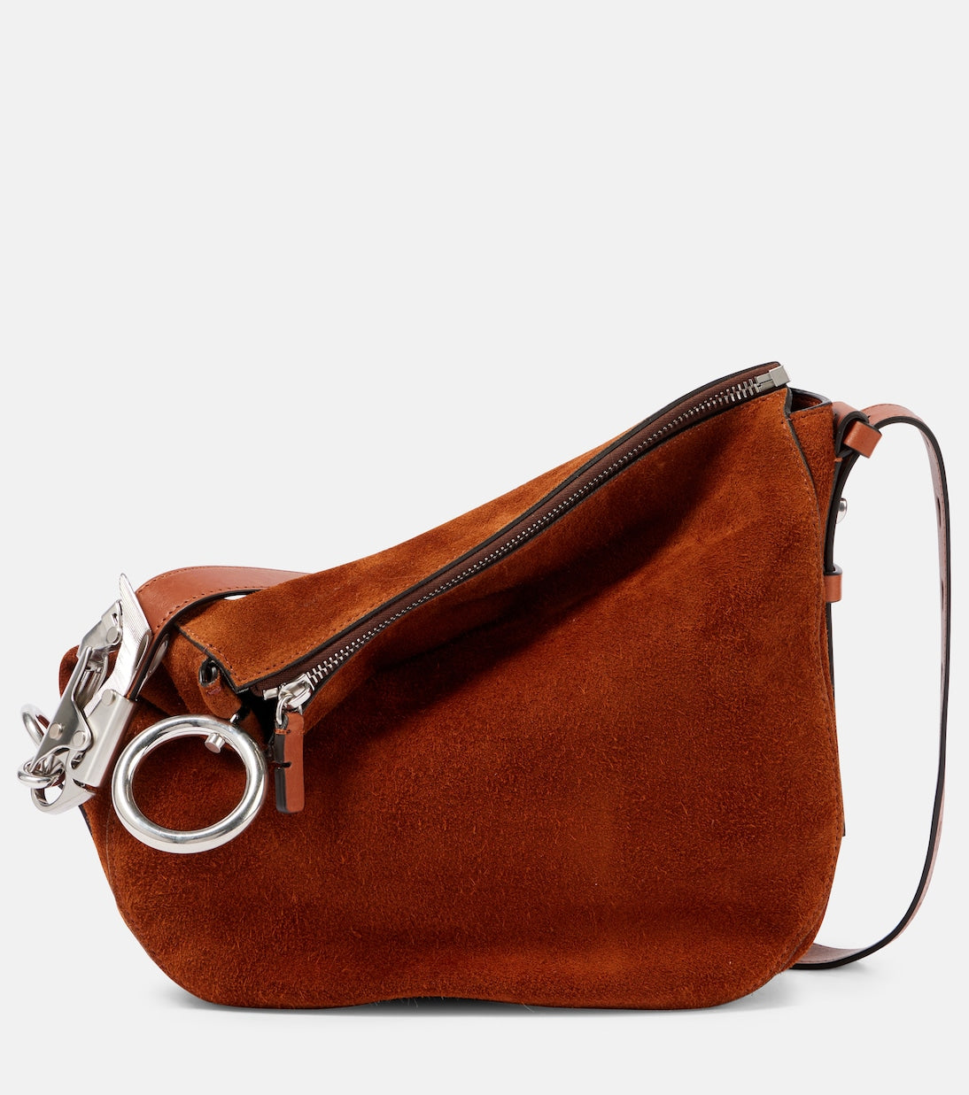 Knight Small suede shoulder bag in red - Burberry | iBrandZone