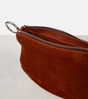 Knight Small suede shoulder bag in red - Burberry | iBrandZone
