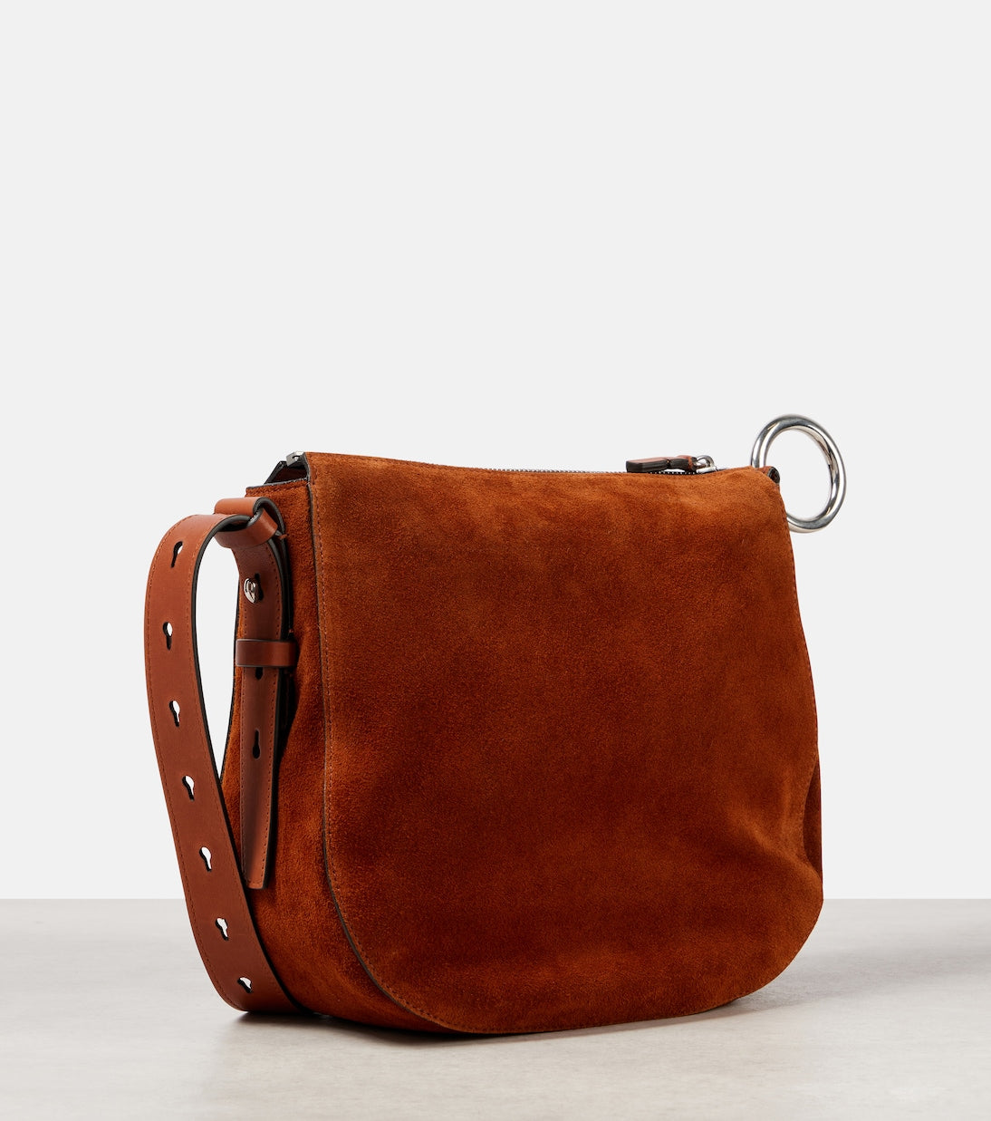 Knight Small suede shoulder bag in red - Burberry | iBrandZone