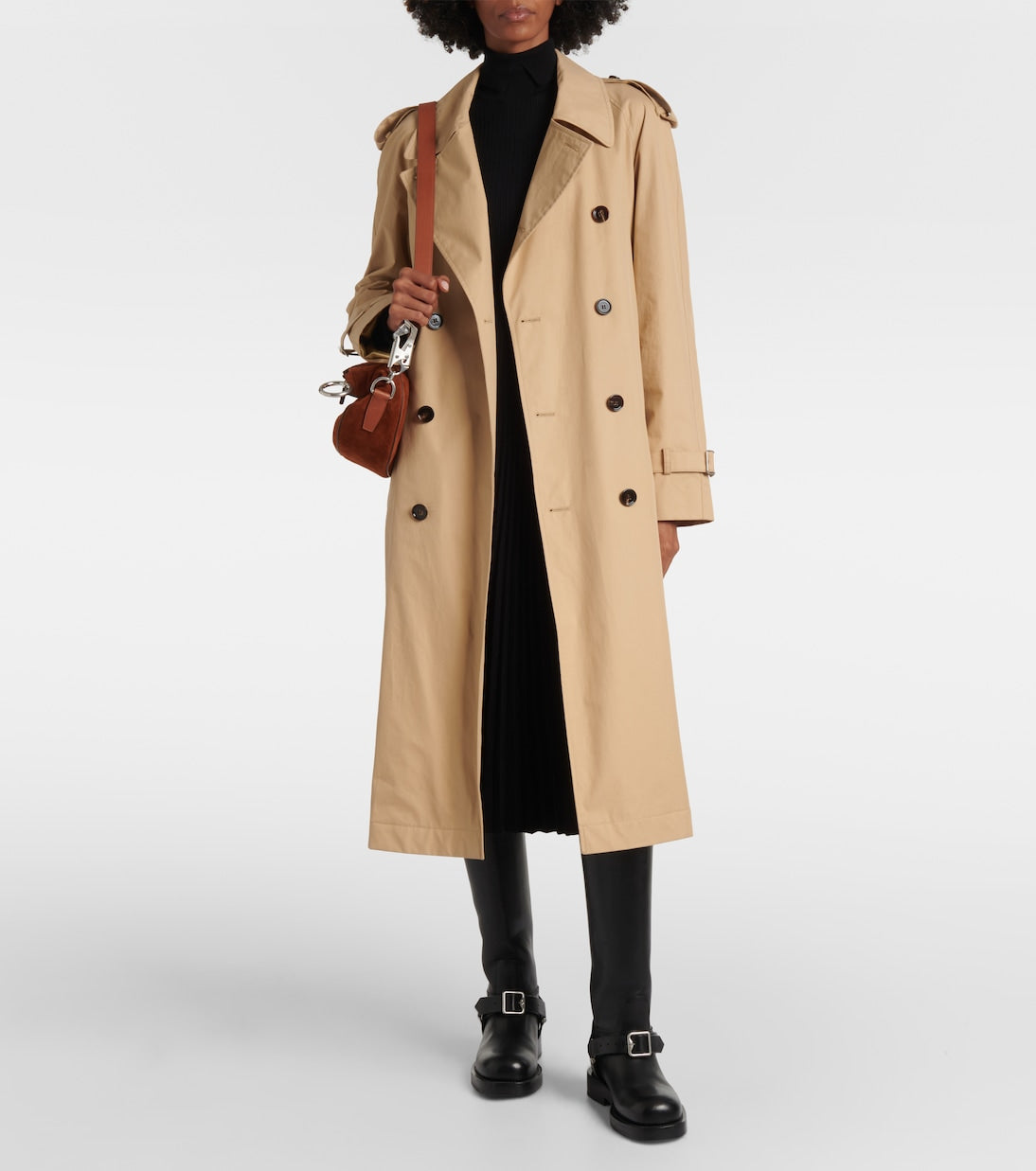 Knight Small suede shoulder bag in red - Burberry | iBrandZone