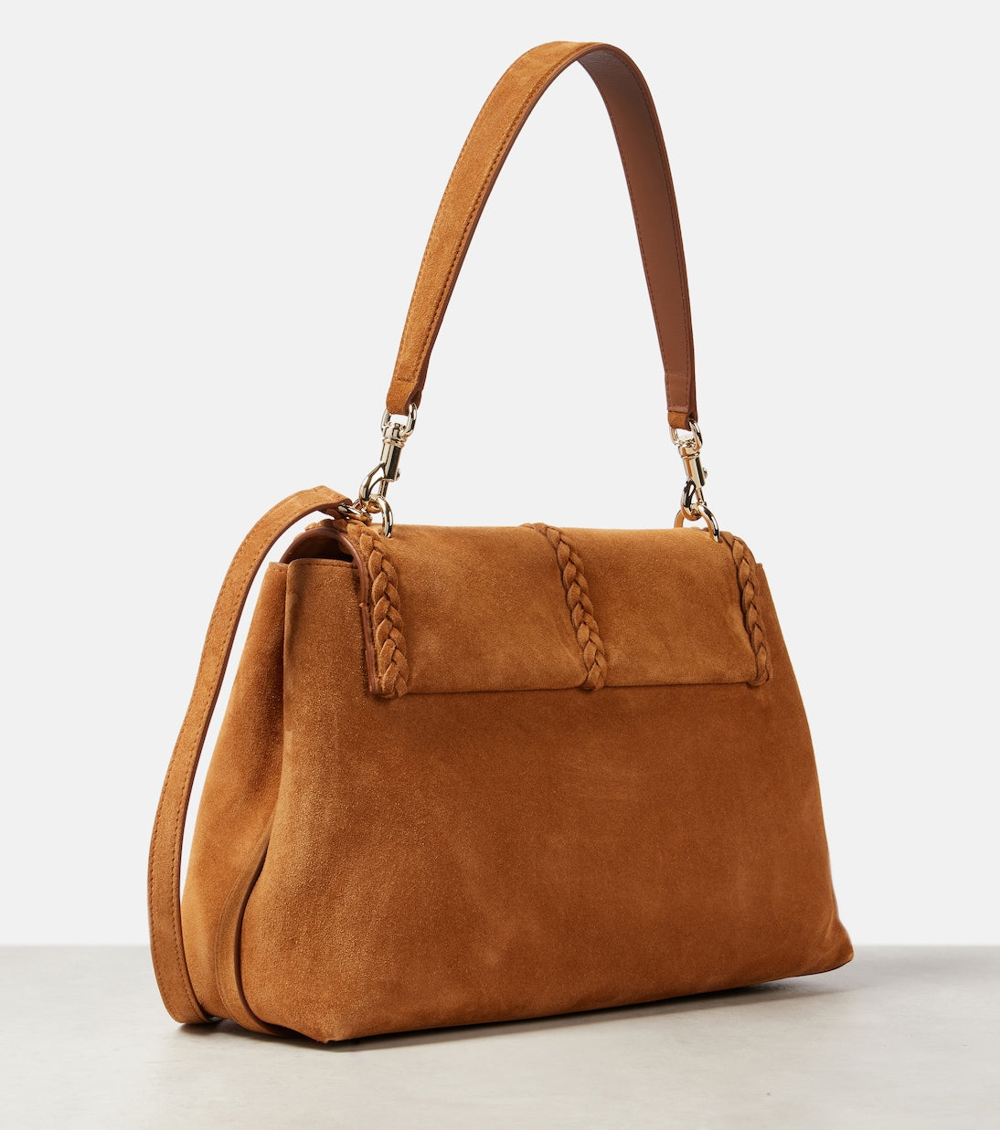 Penelope Medium braided suede shoulder bag in brown - Chloe | iBrandZone