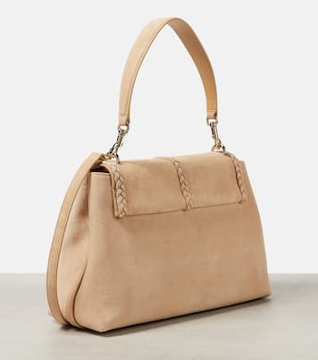 Penelope Medium suede shoulder bag in beige - Chloe | iBrandZone