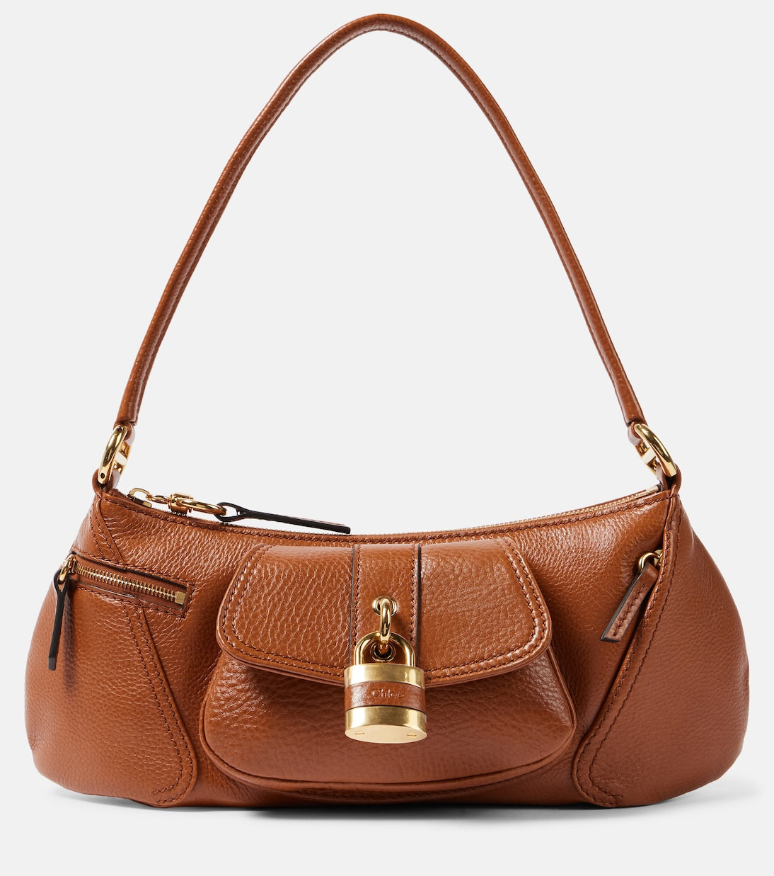 The 99 Small leather shoulder bag in brown - Chloe | iBrandZone